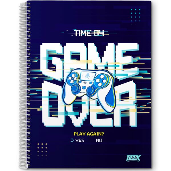 CADERNO ESPIRAL CAPA DURA UNIV 10X1 GEEK - 160 FOLHAS