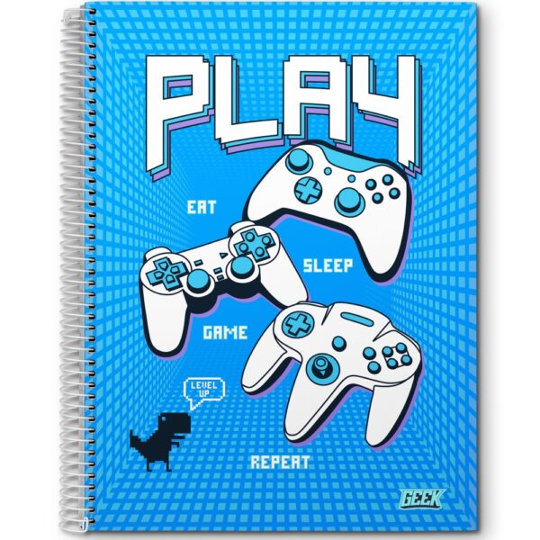 CADERNO ESPIRAL CAPA DURA UNIV 15X1 GEEK - 240 FOLHAS