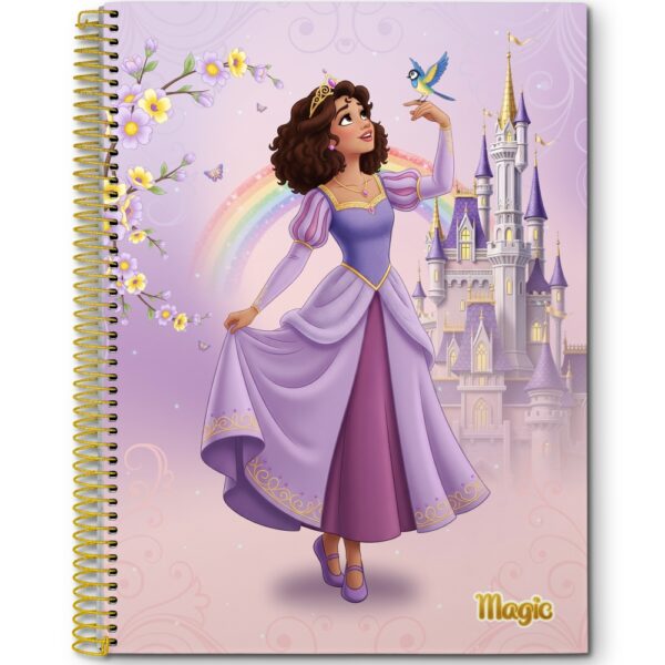 CADERNO ESPIRAL 1/4. MAGIC CAPA DURA - 80 FOLHAS