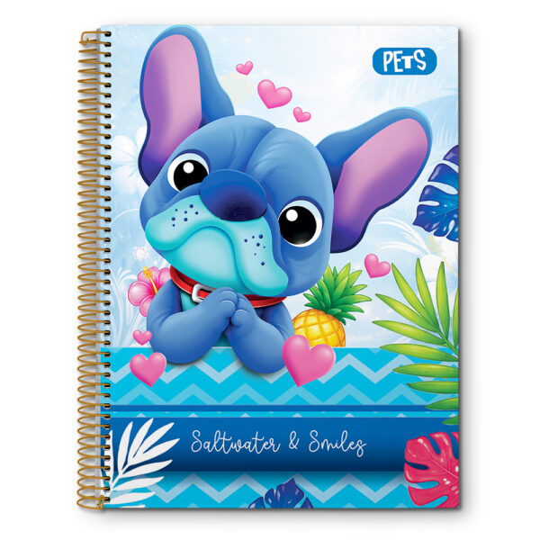 CADERNO PETS ESPIRAL ¼ CD – 80 FOLHAS